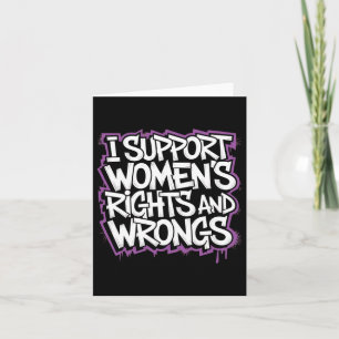 I Support Women's Rights Sticker  Card