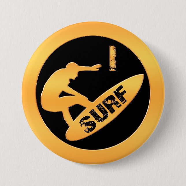 I Surf 7.5 Cm Round Badge (Front)