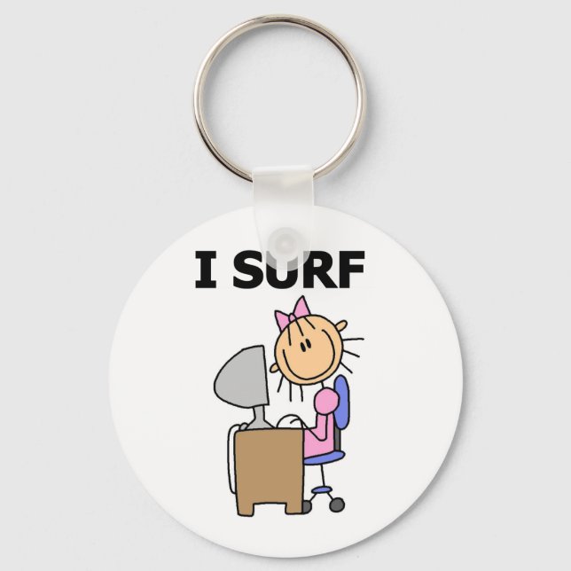 I Surf the Web Key Ring (Front)