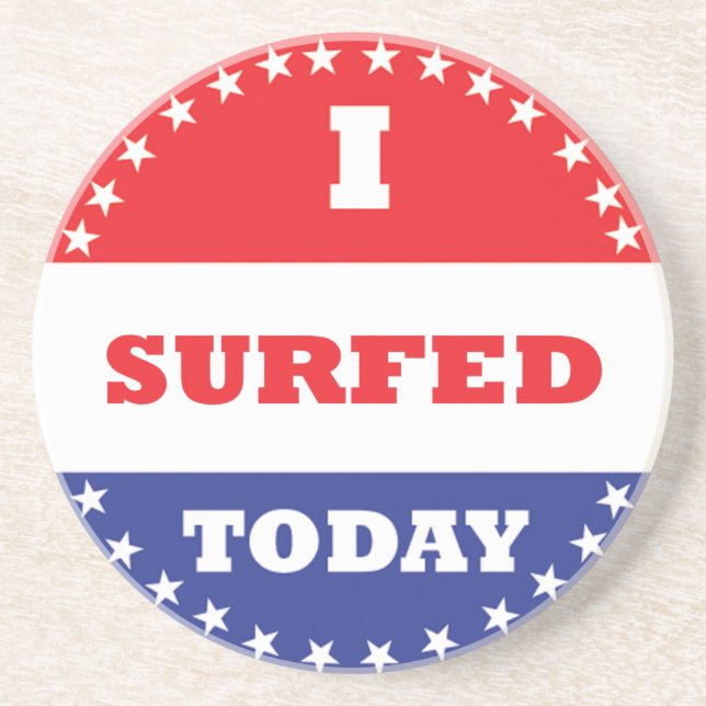 I Surfed Today Coaster (Front)