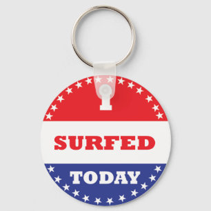 I Surfed Today Key Ring