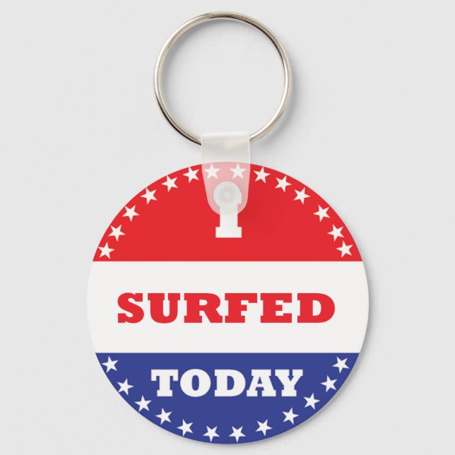 I Surfed Today Key Ring (Front)