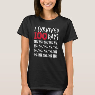I Survived 100 Days Happy 100th Day Of School Tall T-Shirt