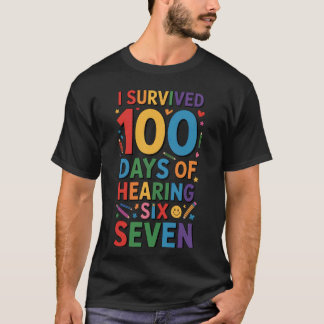 I Survived 100 Days of Hearing 67 Preppy 100th Tea T-Shirt