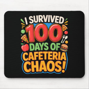I Survived 100 Days Of School Cafeteria Chaos Lunc Mouse Pad