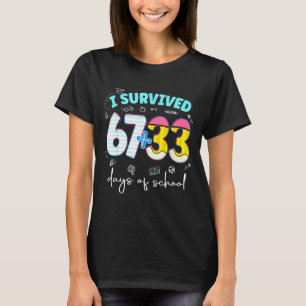 I Survived 100 Days Of School Funny Teacher Kids T-Shirt