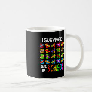 I Survived 100 Days Of School Teacher and Kids Gif Coffee Mug