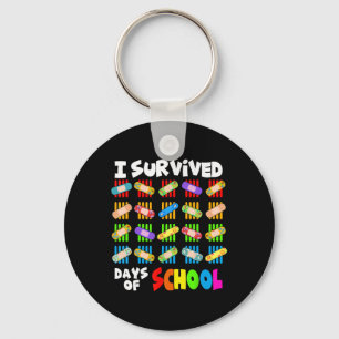 I Survived 100 Days Of School Teacher And Kids Nd  Key Ring