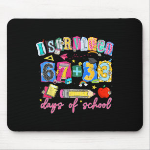 I Survived 100 Days Of School Teacher Clroom 67 Si Mouse Pad