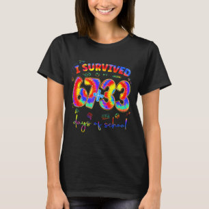 I Survived 100 Days Of School Tiedye Funny Teacher T-Shirt