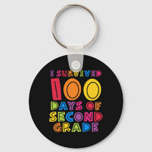 I Survived 100 Days of Second Grade Key Ring
