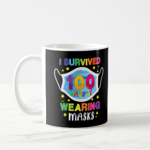 I Survived 100 Days Quarantine 100 Days Of School Coffee Mug