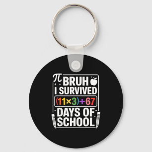 I Survived 100 Days School Bruh Math Equation 100 Key Ring