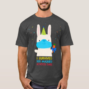 i survived 100 masked school days 17 T-Shirt