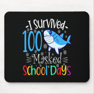 I Survived 100 Masked School Days 2021 Teacher Stu Mouse Pad