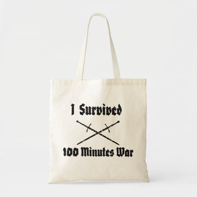 I Survived 100 Minutes War Tote (Front)