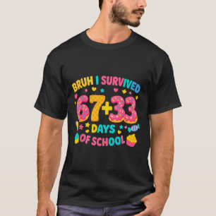 I Survived 100th Days Of School Math Teacher Kids T-Shirt
