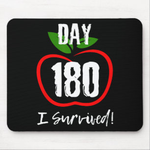 I Survived 180 Days - Cute Funny Last Day Of Schoo Mouse Pad