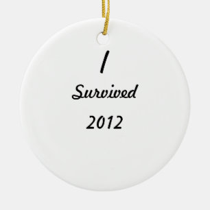 I survived 2012! ceramic tree decoration