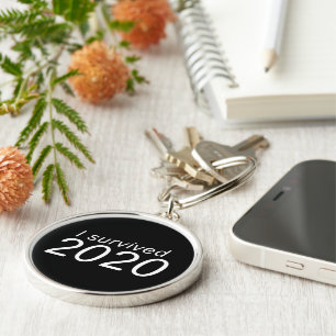 "I survived 2020" (DARK) Key Ring