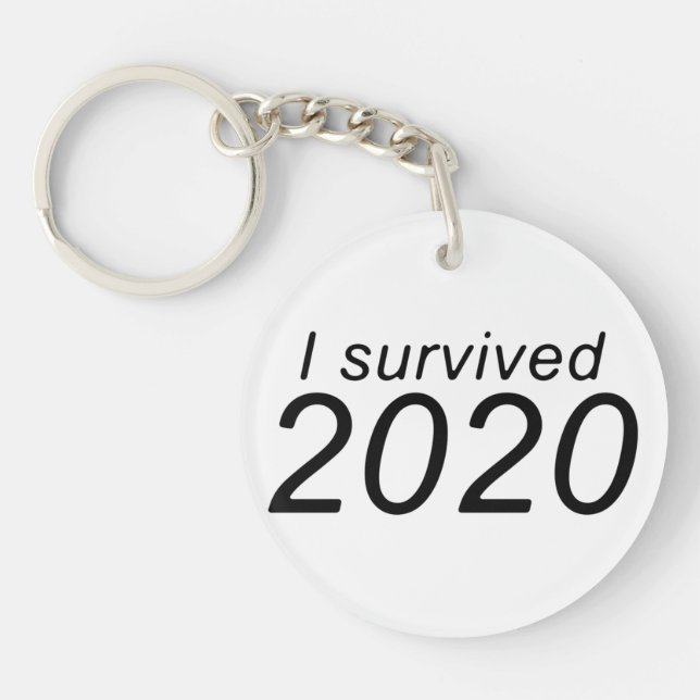 "I survived 2020" Key Ring (Front)