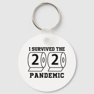 I Survived 2020 Pandemic Toilet Paper Funny Key Ring