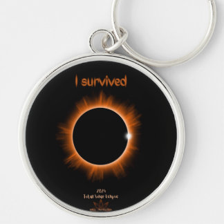 I Survived 2024 Solar Eclipse Keychain