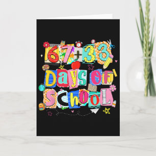 I Survived 67 + 33 100 Days Of School Teacher Stud Card