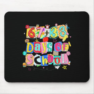 I Survived 67 + 33 100 Days Of School Teacher Stud Mouse Pad