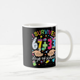 I Survived 67 33 Days Of School 100th Day Teacher Coffee Mug