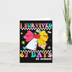 I Survived 67 Day Of School Notebook Teachers And  Card