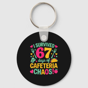 I Survived 67 Days Of Cafeteria Chaos Cute Food Lu Key Ring