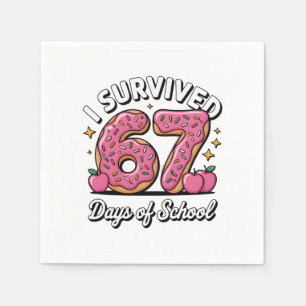 I Survived 67 Days of School 100 Days of School Napkin