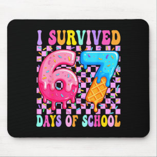 I Survived 67 Days Of School 100 Days Of School Te Mouse Pad