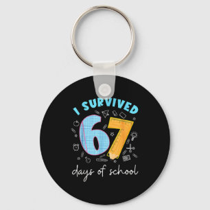I Survived 67 Days Of School 67 Meme Science Teach Key Ring