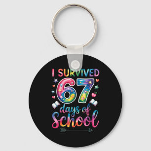 I Survived 67 Days Of School 67th Day Of School Si Key Ring
