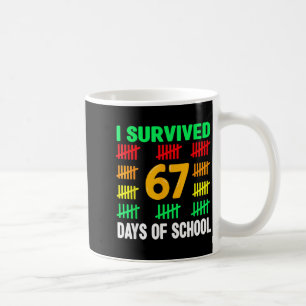 I Survived 67 Days Of School 6 7 Shirt Kids 67 Boy Coffee Mug