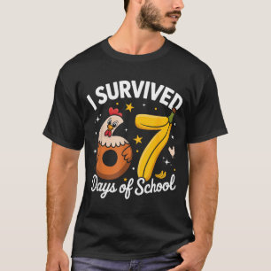 I Survived 67 Days Of School Chicken Banana Kids 6 T-Shirt