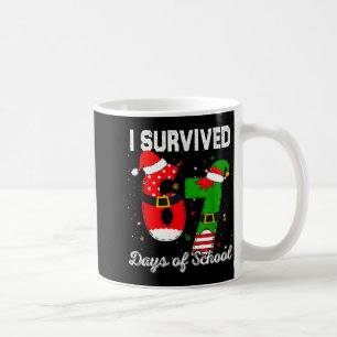 I Survived 67 Days Of School Christmas Candy Cane Coffee Mug