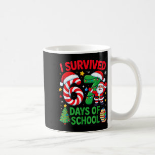 I Survived 67 Days Of School Christmas Candy Cane Coffee Mug