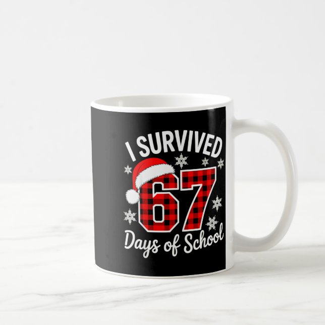 I Survived 67 Days Of School Christmas  Coffee Mug (Right)