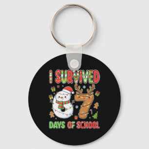 I Survived 67 Days Of School Christmas Meme Funny Key Ring