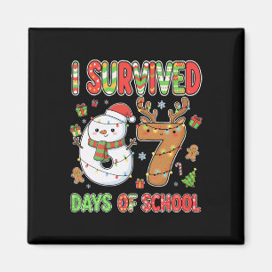 I Survived 67 Days Of School Christmas Meme Funny Magnet