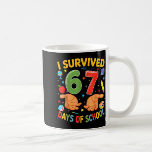 I Survived 67 Days Of School Cool Teacher Design  Coffee Mug