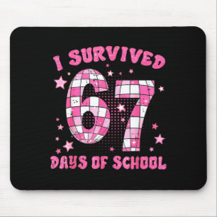 I Survived 67 Days Of School Cute Teacher Six Seve Mouse Pad