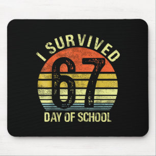 I Survived 67 Days Of School Dabbing Six Seven Mem Mouse Pad