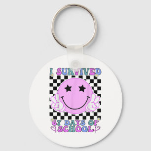 I Survived 67 Days Of School Funny 67 Meme Student Key Ring