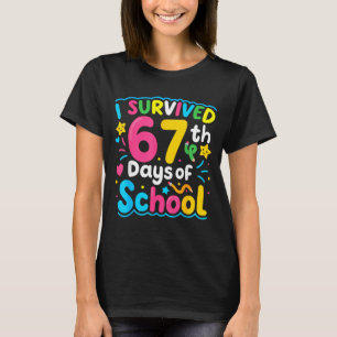 I Survived 67 Days Of School Funny 67 Meme Student T-Shirt