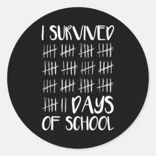 I Survived 67 Days Of School Funny 67 Meme Tally M Classic Round Sticker