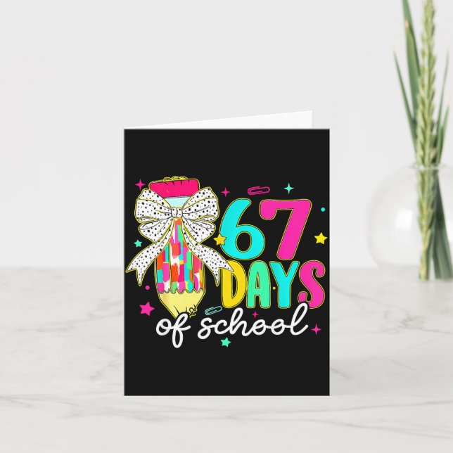 I Survived 67 Days Of School Funny 67 Meme Teacher Card (Front)